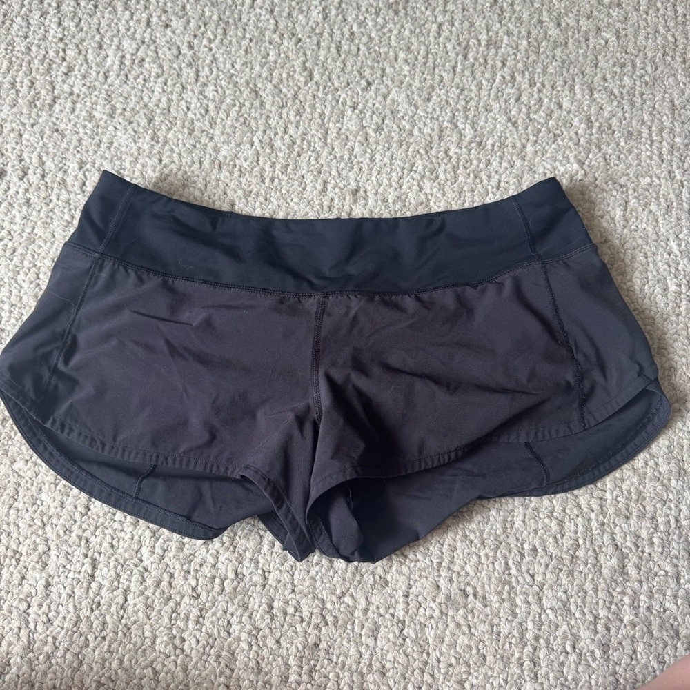 Lululemon Athletica Black Shorts Lightweight Moisture-Wicking Speed Up Short
